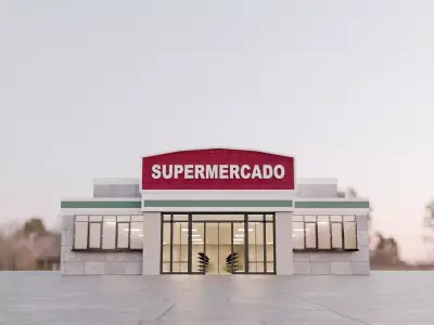 Supermercado Supermarket 3D  Low-poly 3D model