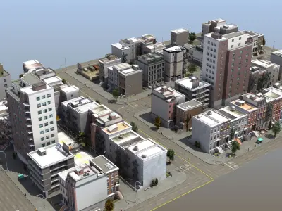 Residential City Block 3D model