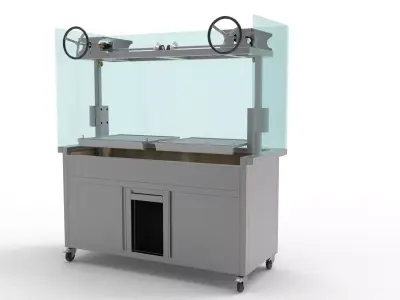 BBQ WITH GLASS 3D model