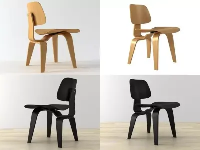 DCW Dining Chair Wood 3D model