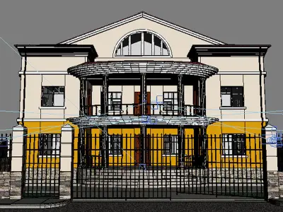 House with roof 3D model