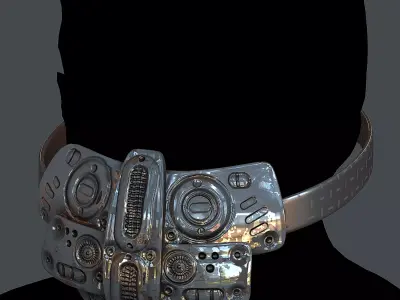 Gas mask helmet 3d model scifi Low-poly Low-poly 3D model