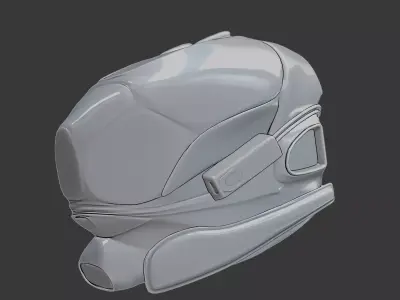 SciFi Helmet Concept 3D Printable Model 3D print model