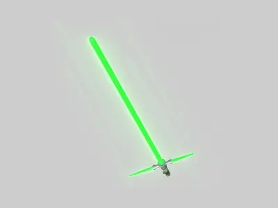 Star Wars Lightsaber Crossguard 04 Green - SciFi Weapon Low-poly 3D model
