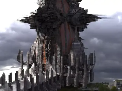 Cyberpunk Union Elite Towers 3D model