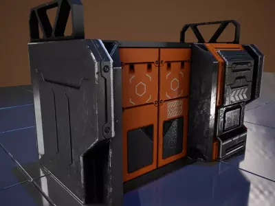Sci-Fi Crafting Table Low-poly 3D model