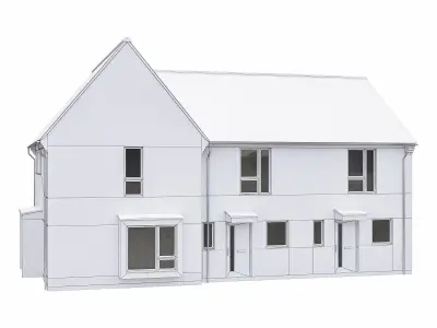 Neighborhood Houses P22 Low-poly 3D model