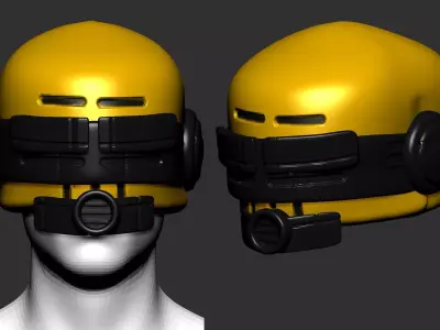 helmet high poly sculpt 3d printable  3D model 144
