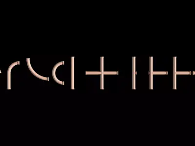 Low poly pipes Low-poly 3D model