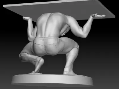 On shoulder of man Figture Printing 3D print model
