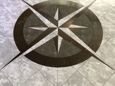 Mandala Floor Tiles 3D model