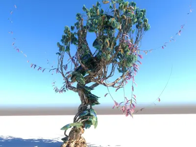 Alien Forest Animated Pack Low-poly 3D model