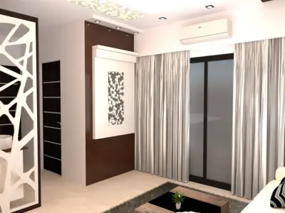 Modren Living Area 3D model