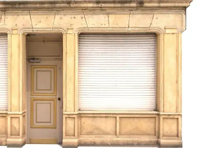 Store Facade Low Poly Low-poly 3D model