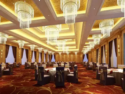 Business Restaurant - Coffee - Banquet  223 3D model
