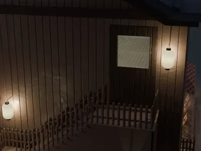 Japanese shop house or Japanese Machiya 3D model