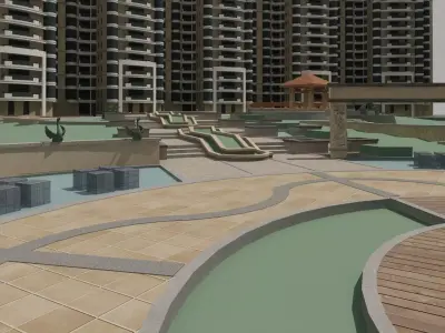 Residential City Block 3D model