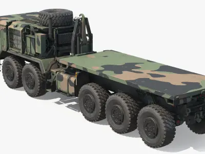 Heavy Palletized Load System Flatbed Used Camouflage 3D model