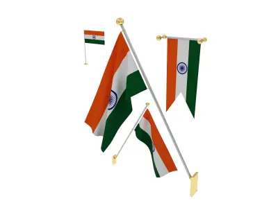 Flags of India 3D model