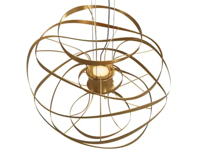 Corbett Calligraphy Gold Leaf LED Pendant Light 3D model