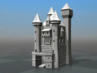A very old castle 3D print model