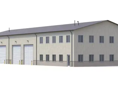 Industrial Building 38 PBR Low-poly 3D model
