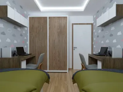 Bedroom for kids 3D model