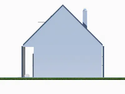 Bungalow 3 - Created with fully parametric Revit Families  Low-poly 3D model