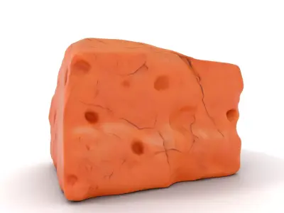 Terracotta Boulder model pack Low-poly 3D model