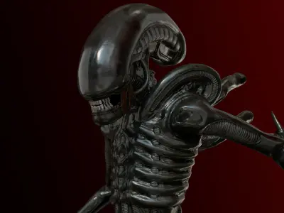 Xenomorph T-pose Unrigged 3D model
