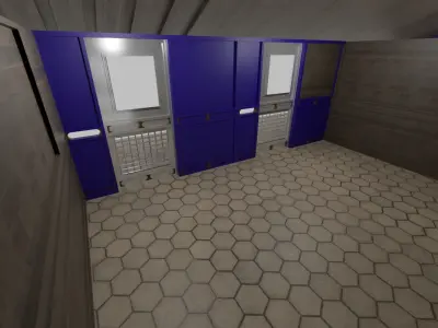 Horse Stable Low-poly 3D model