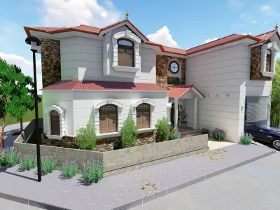 3D House model 03 - Low-poly  Low-poly 3D model