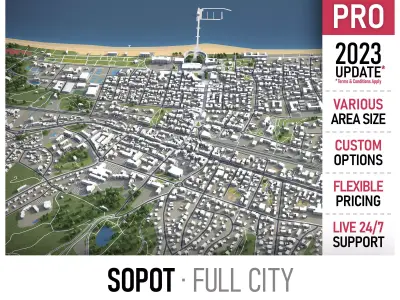 Sopot  Low-poly 3D model