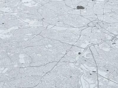 Sao Paulo Road Network and Streets 3D model