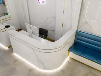 Modern Barbershop Interior V-Ray Ready 3D Scene 3D model