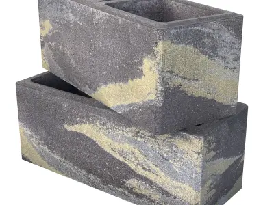 stone fence 3D model