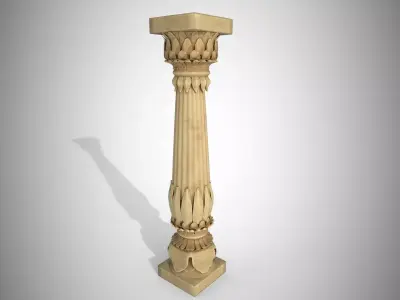 Mughal Pillar 3d Model 3D model