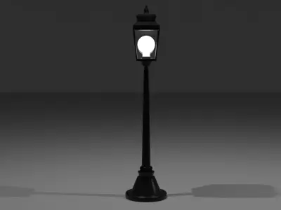lamppost street lamp 3D model