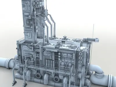 Power relay station 3D model