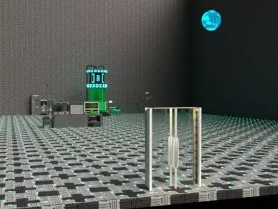 Alien Lab SciFi 3D Scene in Blender 3D model