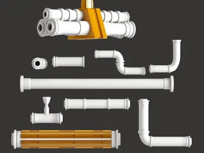100 Scifi Interior Environment Parts Plus  Alphas Vol 1 Low-poly 3D model