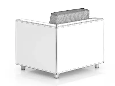 Wicker Armchair 3D model