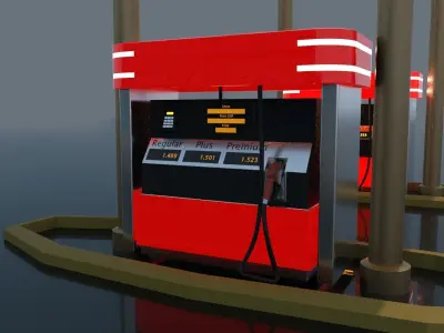 Gas Station 3D model