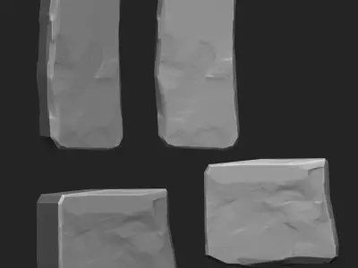 Stylized Stone IMM Brushes 50 in one Vol 4 3D model
