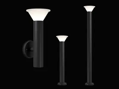 379 Piatto Lightstar Collection of LED street lamps 3D Model Pack