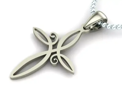 Light Gold Cross New Design  CP 58 3D print model