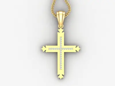 Cross Light Gold 4CP013 3DM STL 3D print model