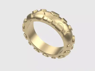 Artistic Textured Dome Ring JDBCo 3D print model
