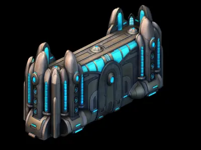 Space Station - City Wall 03 3D model purchase