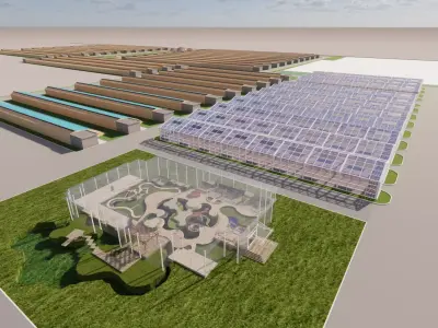 Agricultural Greenhouse Tent Frame -B3 3D model